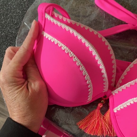 Shade & Shore  Bikini swimsuit top neon pink - Picture 8 of 8